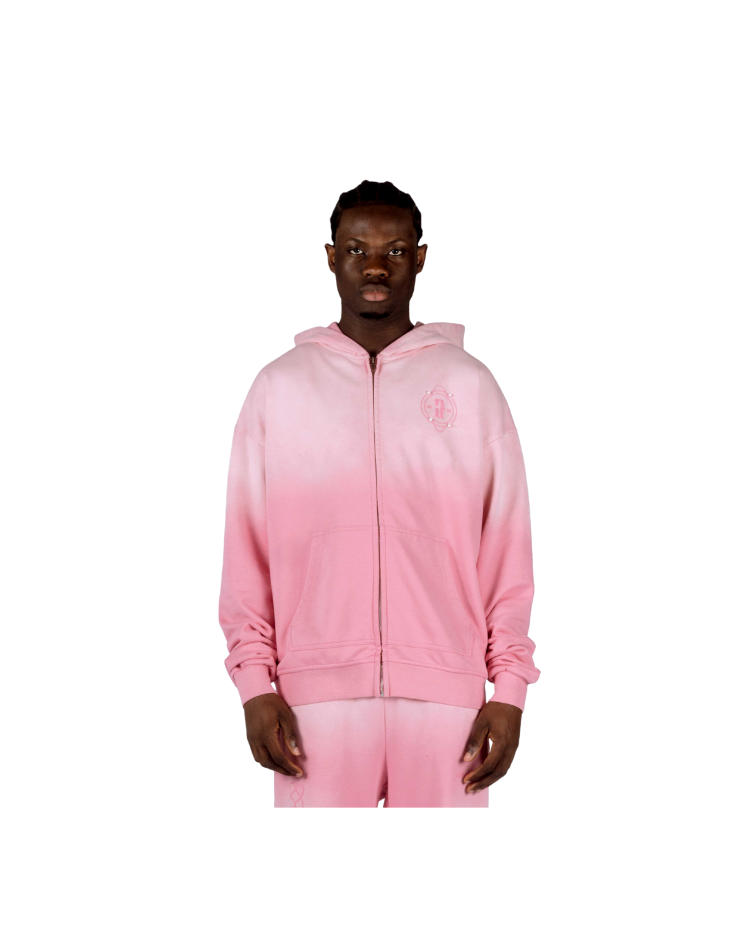 NEVERLOSEFACE BH ZIP HOODIE PINK