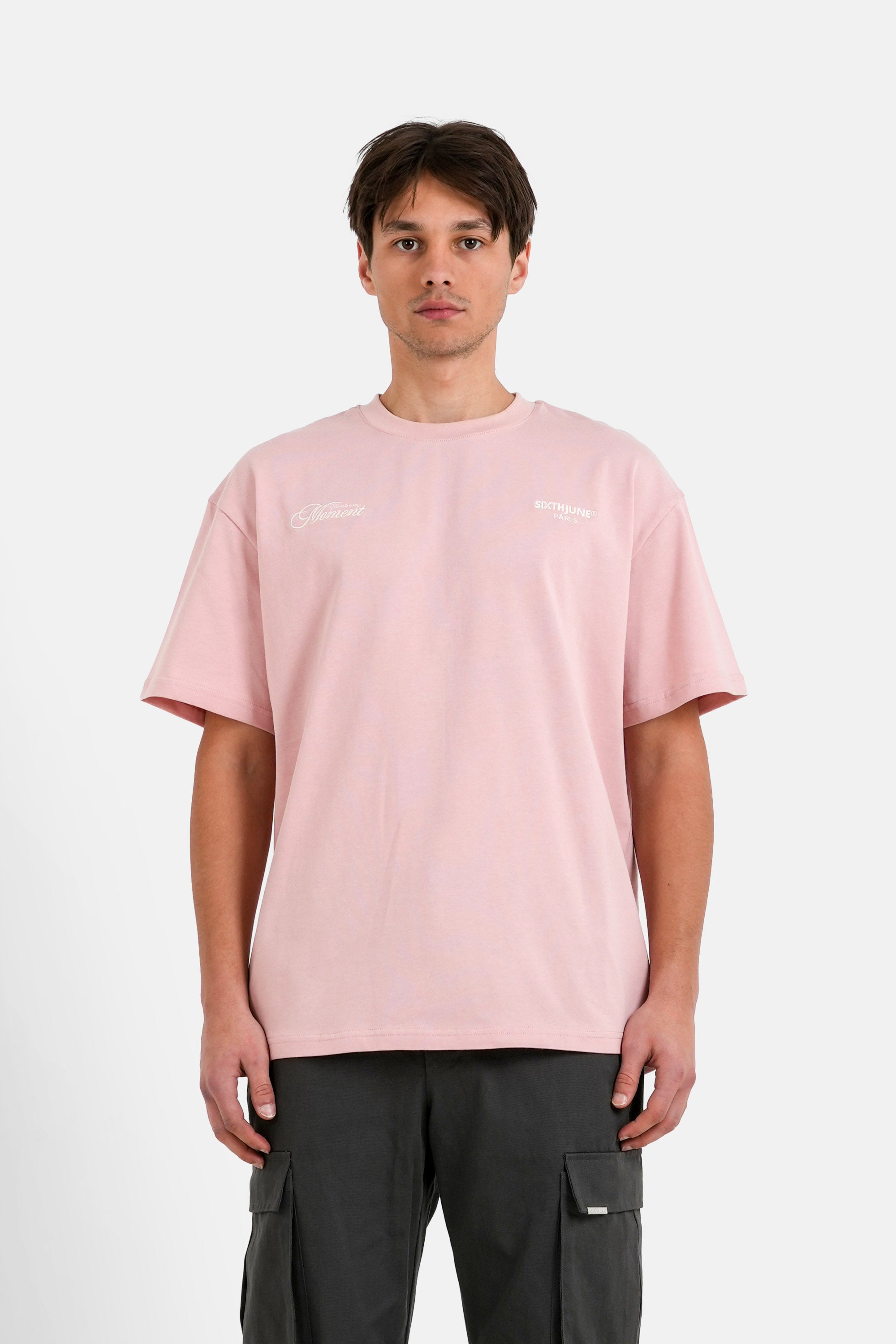 SIXTH JUNE ELEVATE EMBROIDERY S/S T-SHIRT PINK