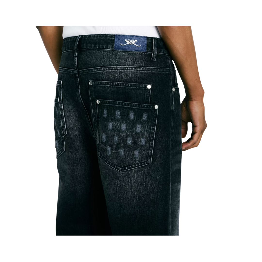 LEVTIC DOUBLE POCKET JEANS - WASHED BLACK