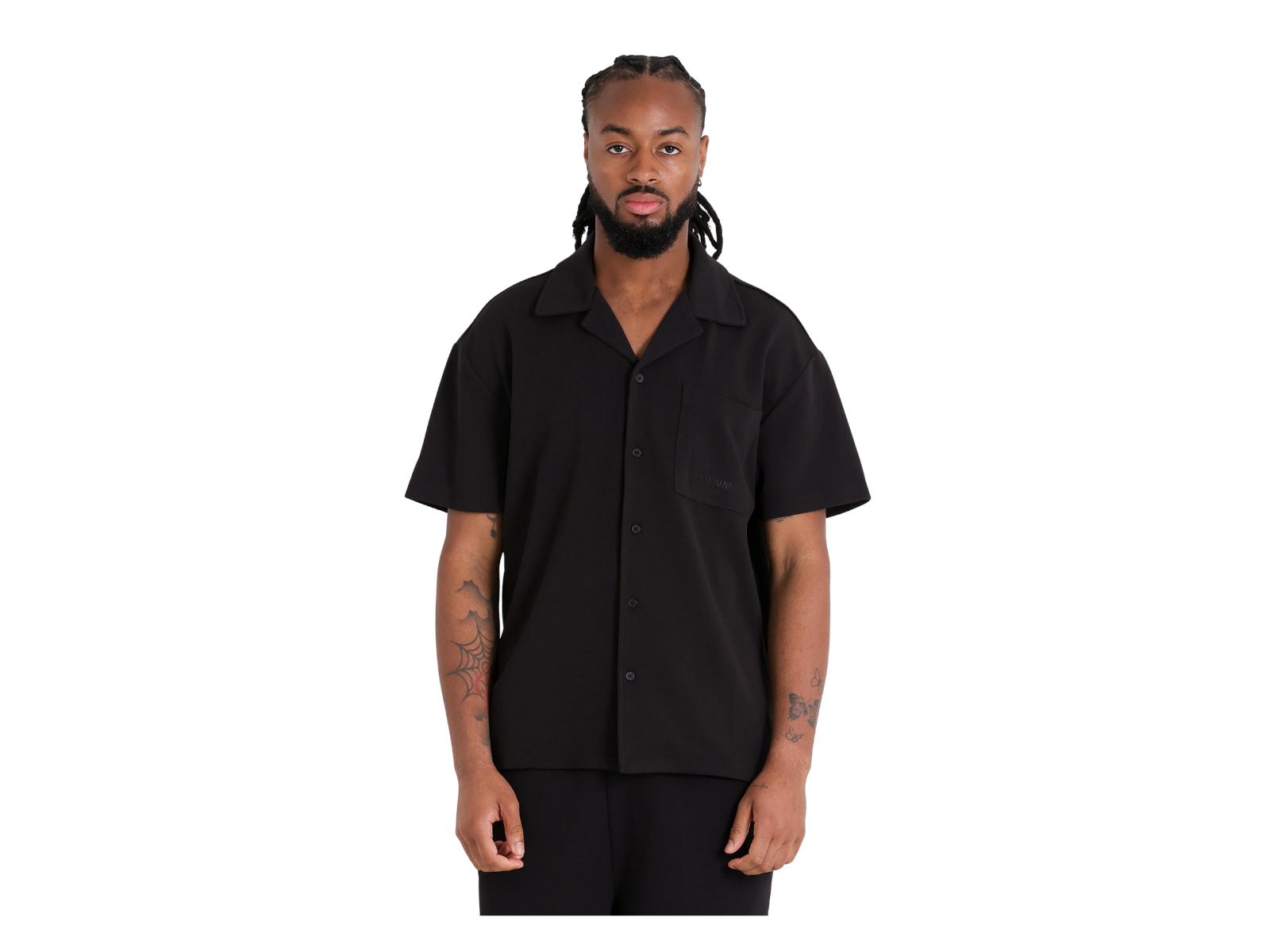 SIXTH JUNE CREPE FABRIC SHIRT BLACK