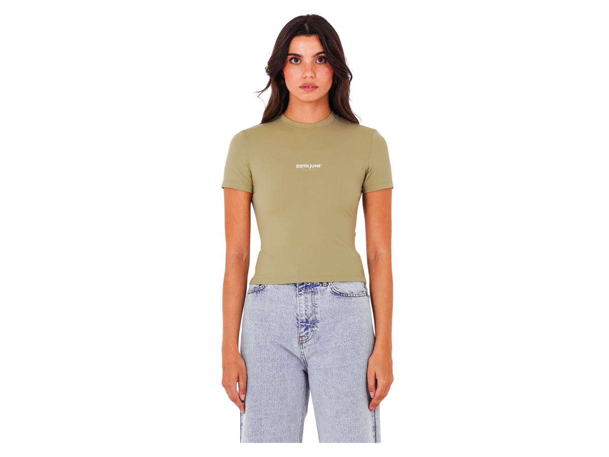 HAUT COURT EN MAILLE BICOLORE FEMME SIXTH JUNE NOIR