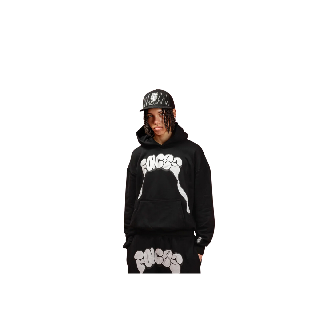 FACES PAINT TRAIL HOODIE BLACK