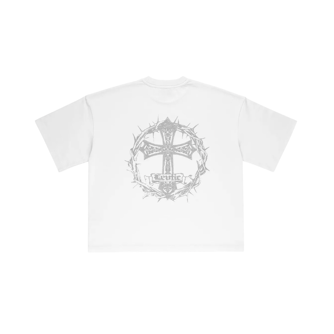 LEVTIC CROSS T-SHIRT - WHITE