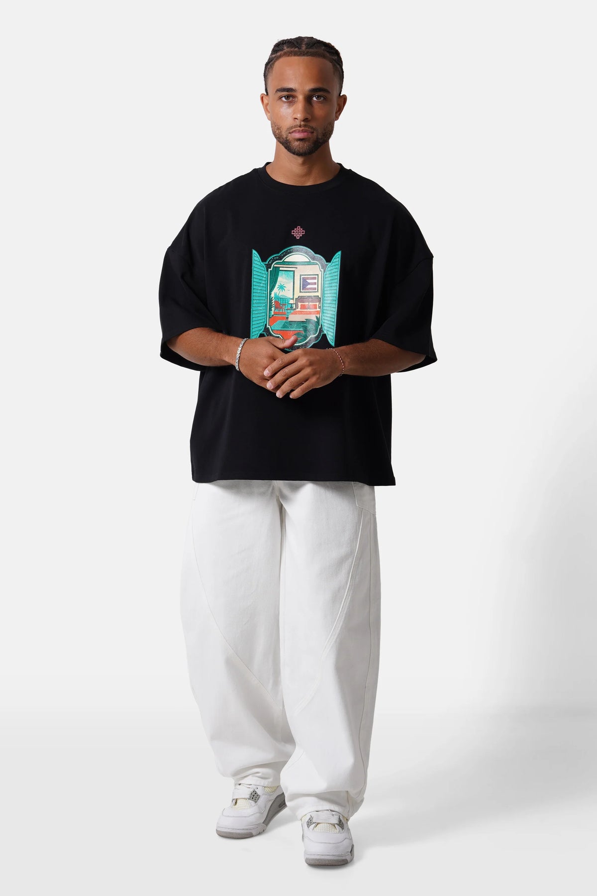 SIXTH JUNE PLAYA LUQUILLO PRINTED S/S T-SHIRT BLACK