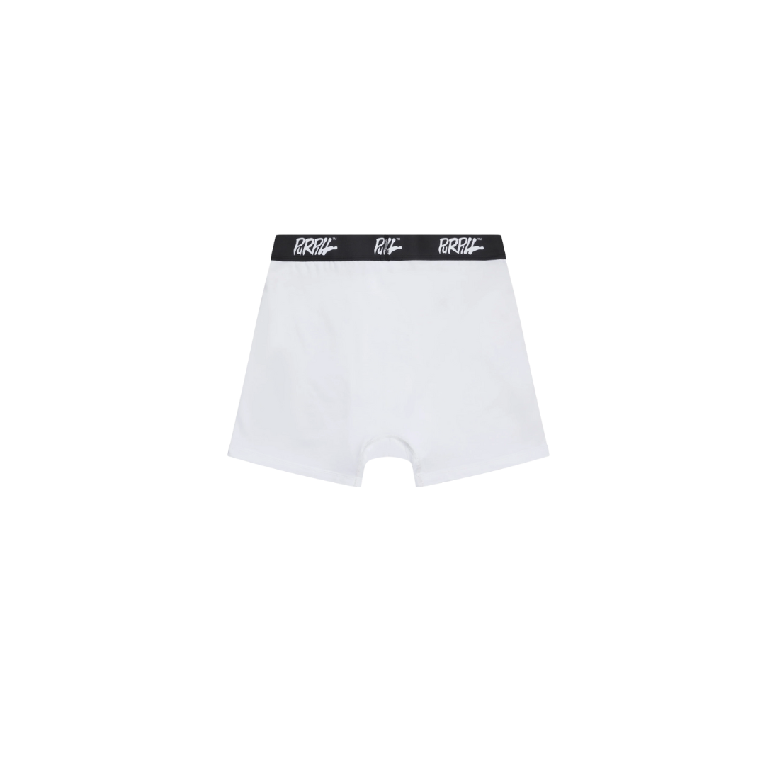 PURPILL MAIN LOGO BOXER BRIEFS - WHITE