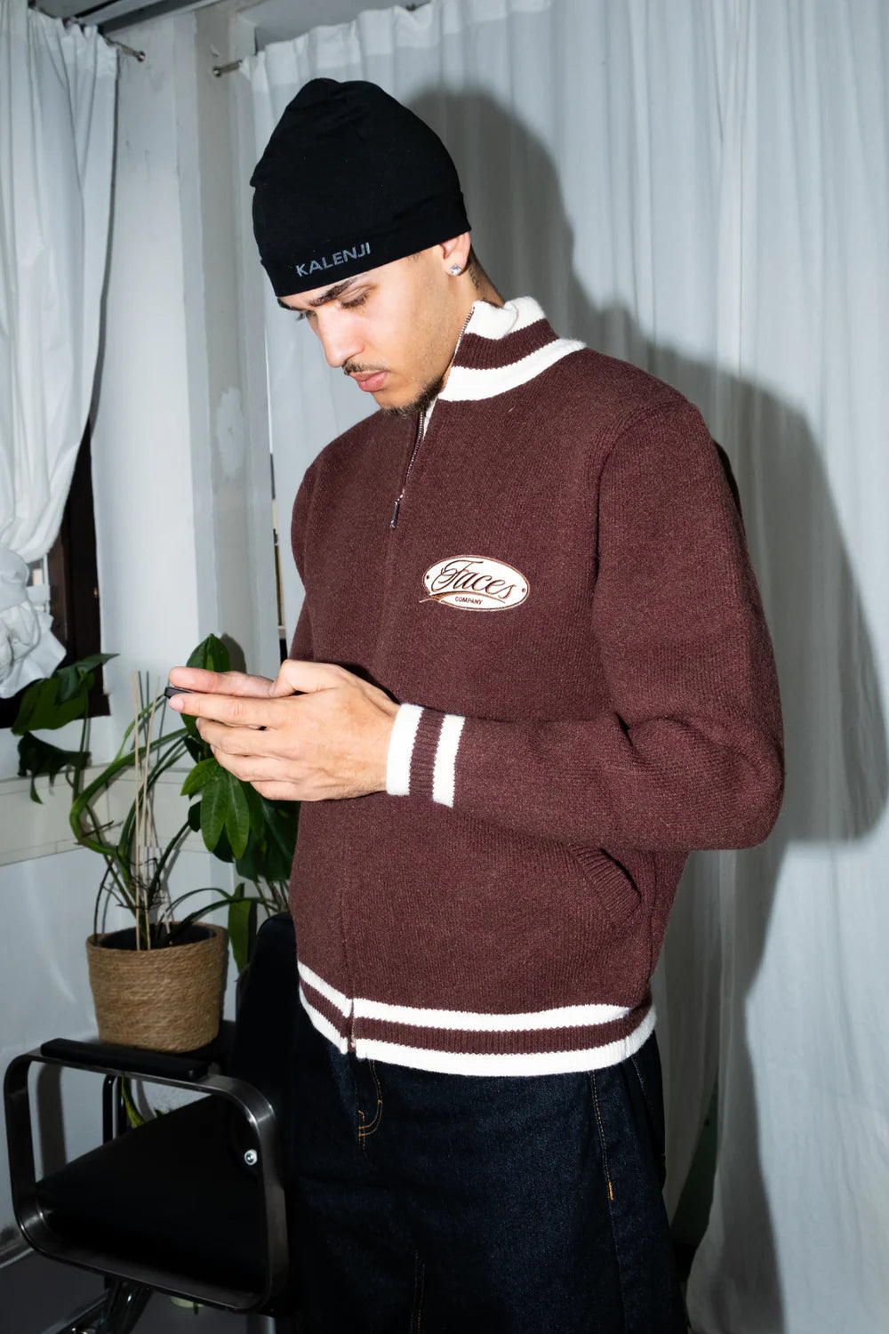 FACES Tricot Marron/Beige