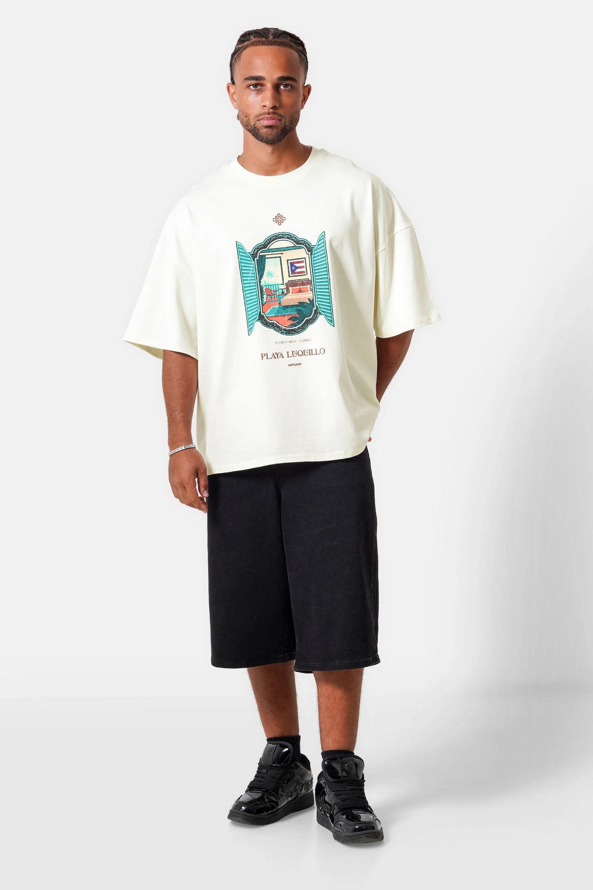 SIXTH JUNE PLAYA LUQUILLO PRINTED S/S T-SHIRT WHITE