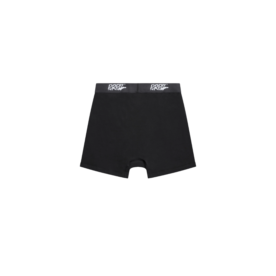 PURPILL MAIN LOGO BOXER BRIEFS - BLACK