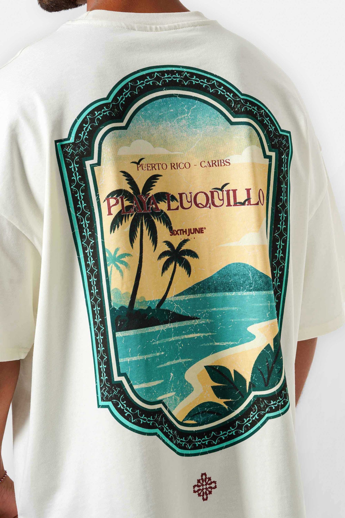 SIXTH JUNE PLAYA LUQUILLO PRINTED S/S T-SHIRT WHITE