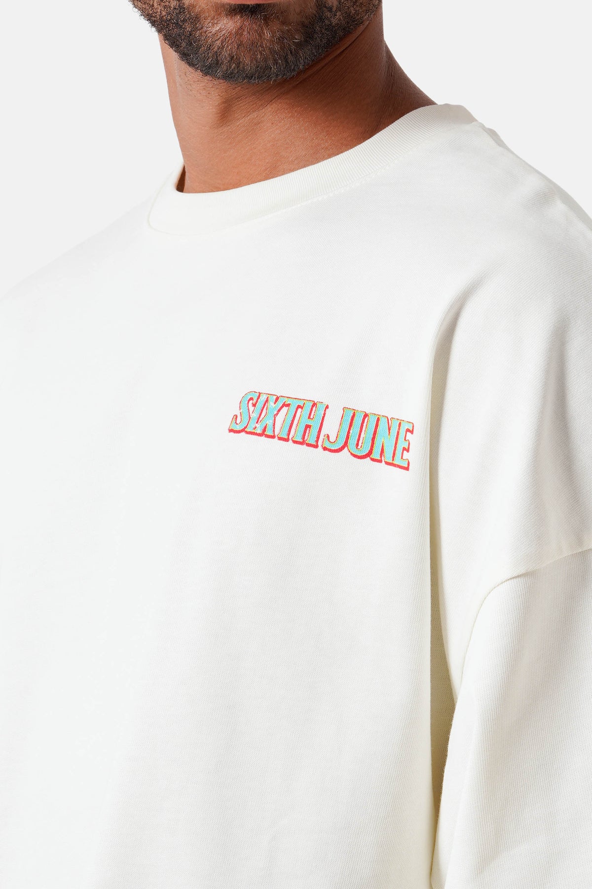 TEE-SHIRT SIXTH JUNE EMBROIDERY S/S BLANC