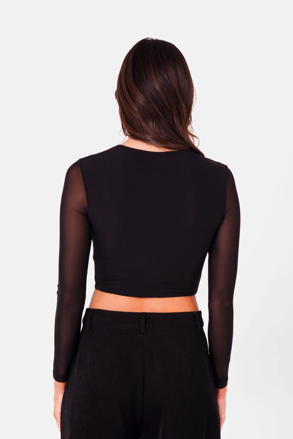 HAUT COURT EN MAILLE BICOLORE FEMME SIXTH JUNE NOIR