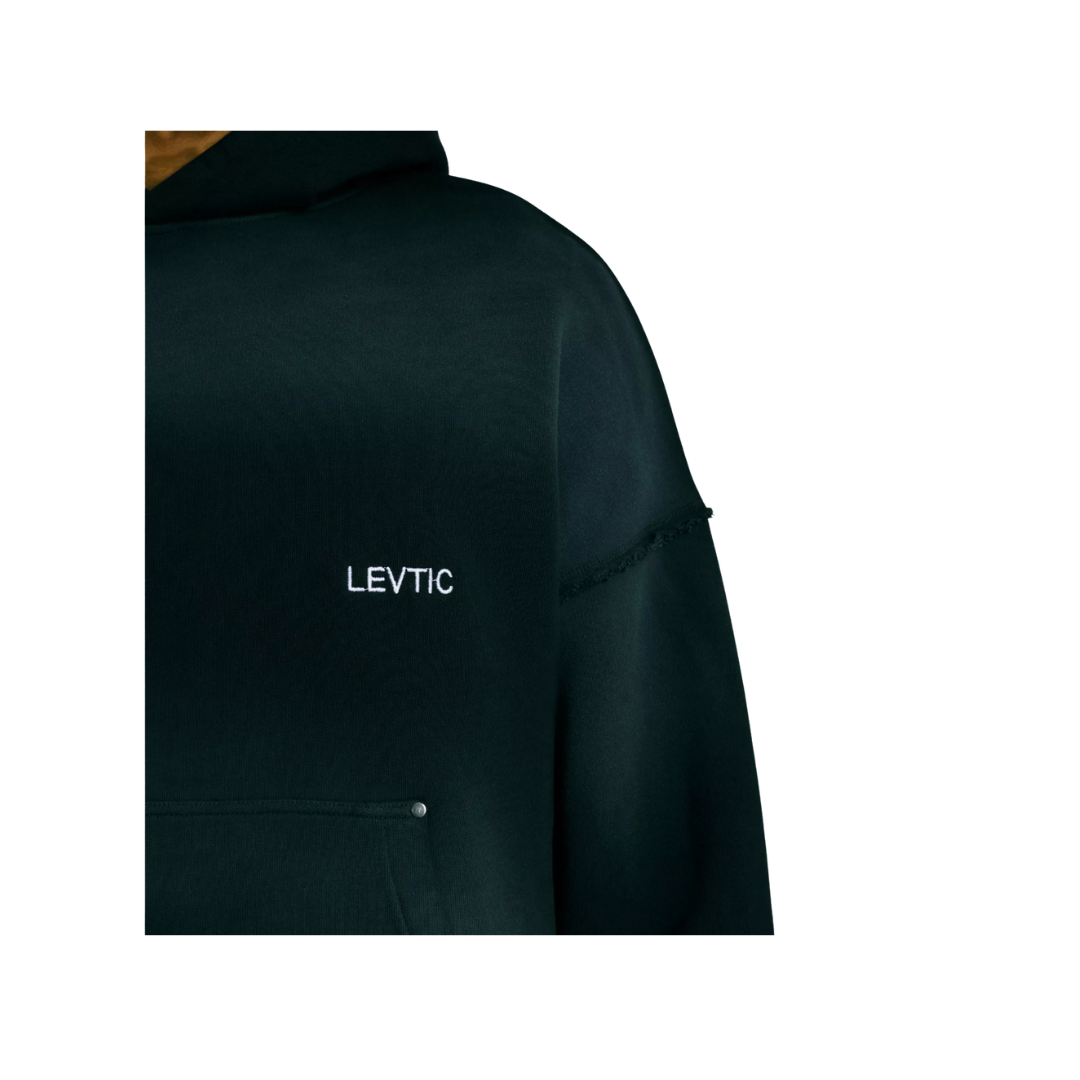 LEVTIC PAINTED HOODIE - BLACK