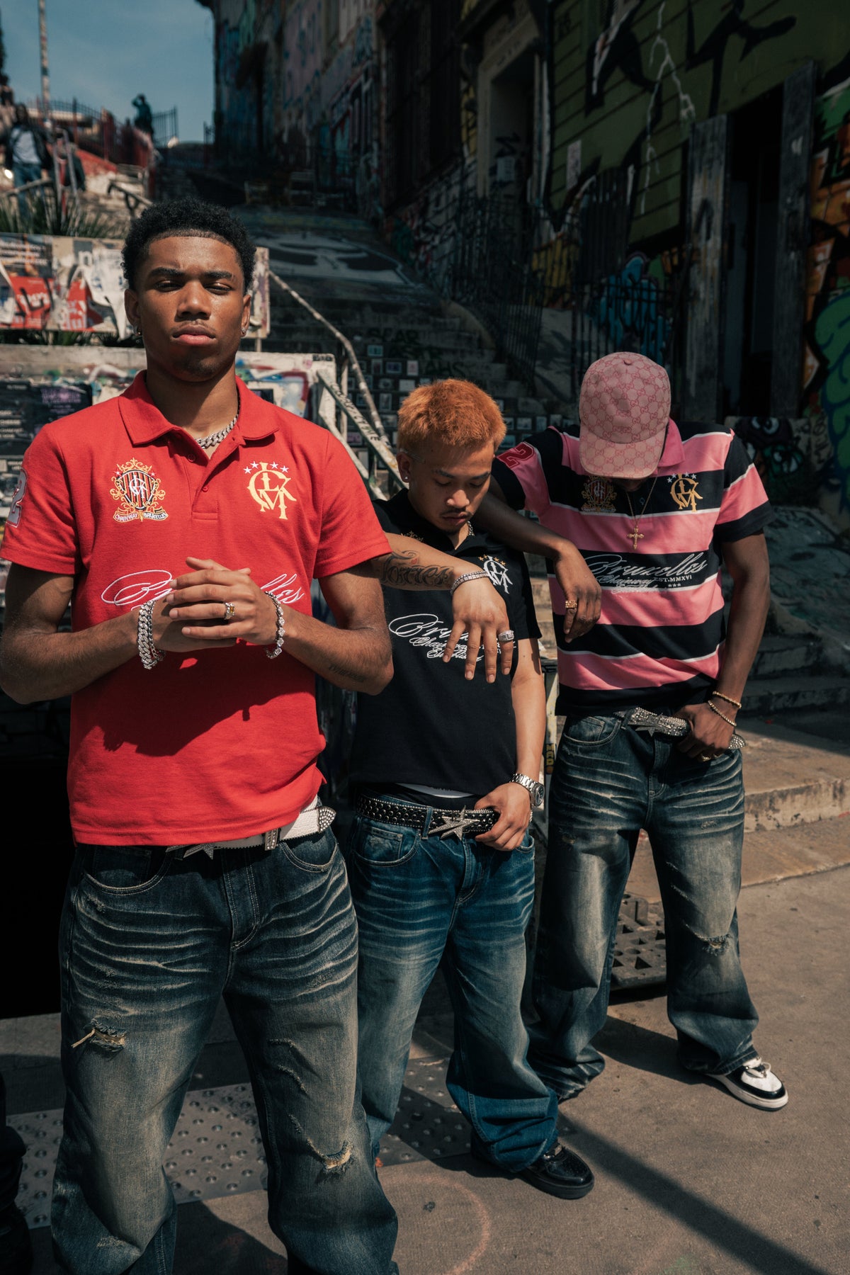 Lukamachain Polo 3Hunna - Pink Striped