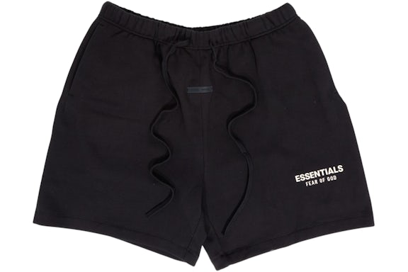 ESSENTIALS CLASSIC SWEATSHORT JET BLACK (SS25)
