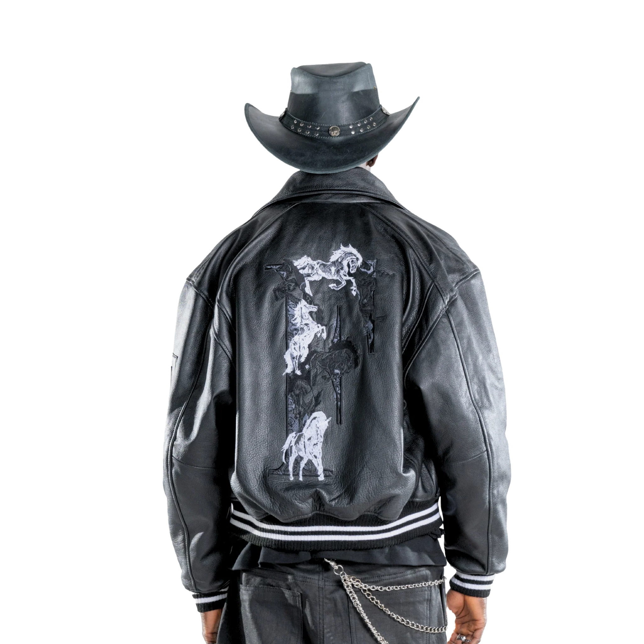FINELLI F-HORSE LEATHER BOMBER JACKET
