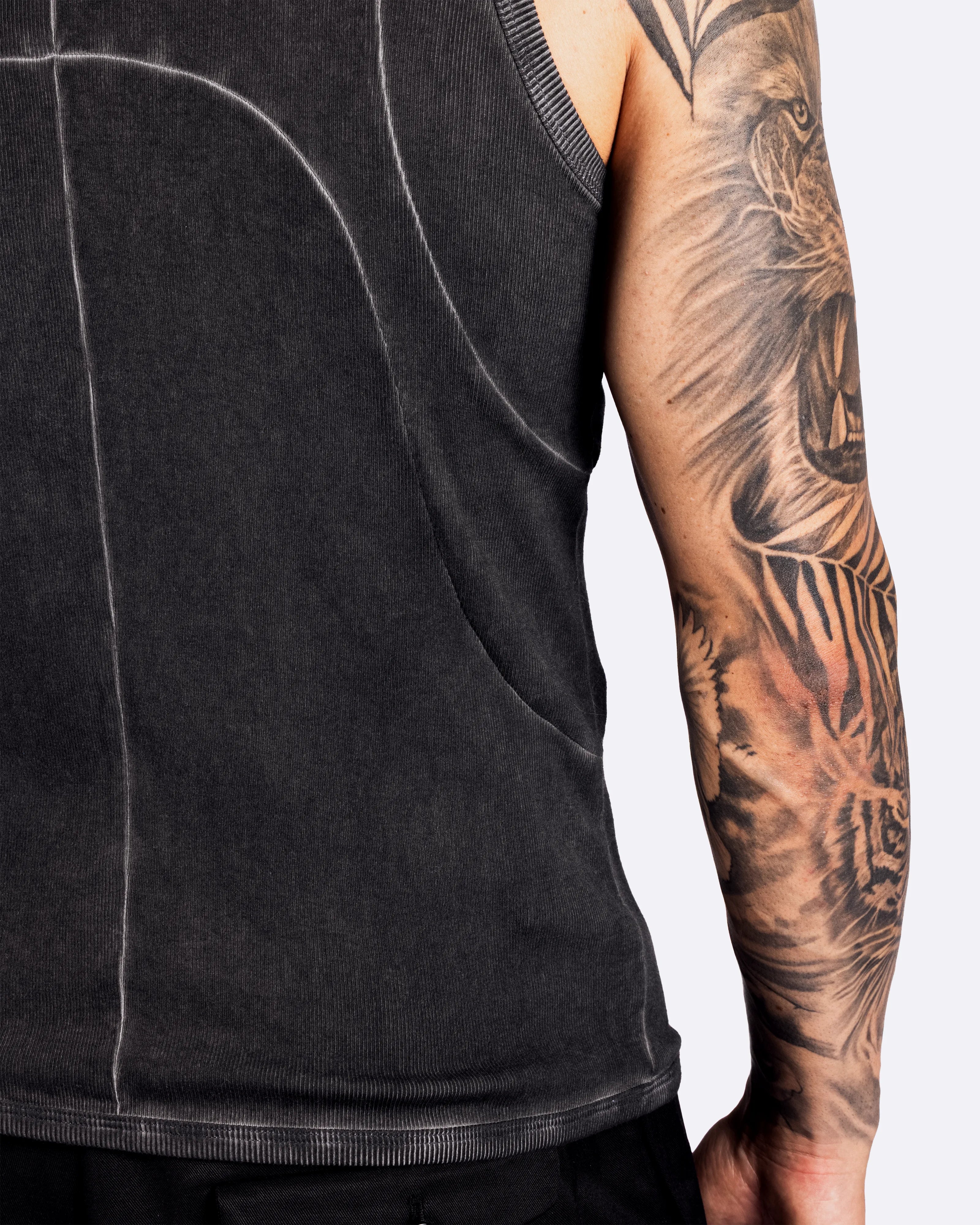 NEVERLOSEFACE ETNA VINTAGE TANKTOP BLACK