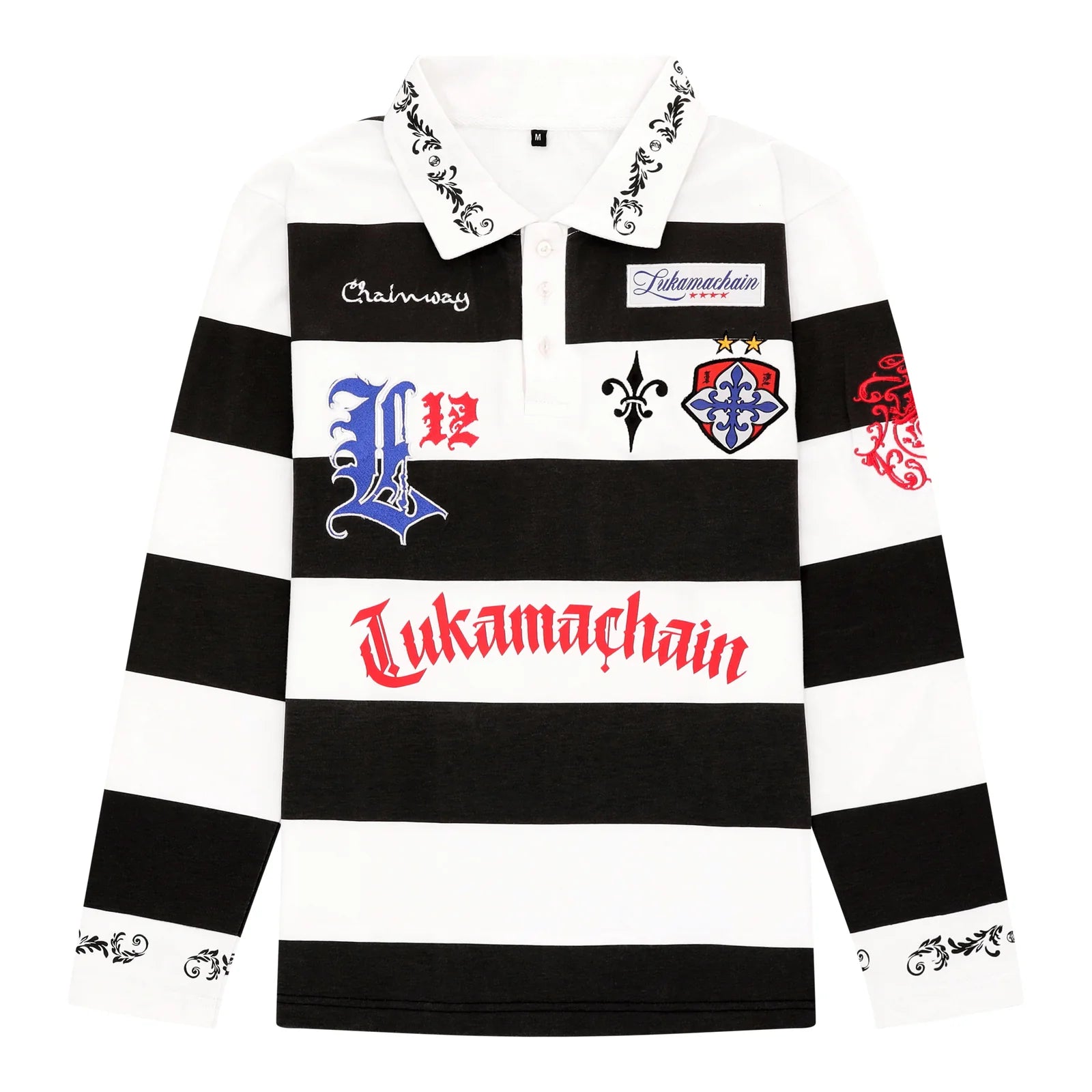 LUKAMACHAIN LONGSLEEVE POLO HIGHSCHOOL BLACK