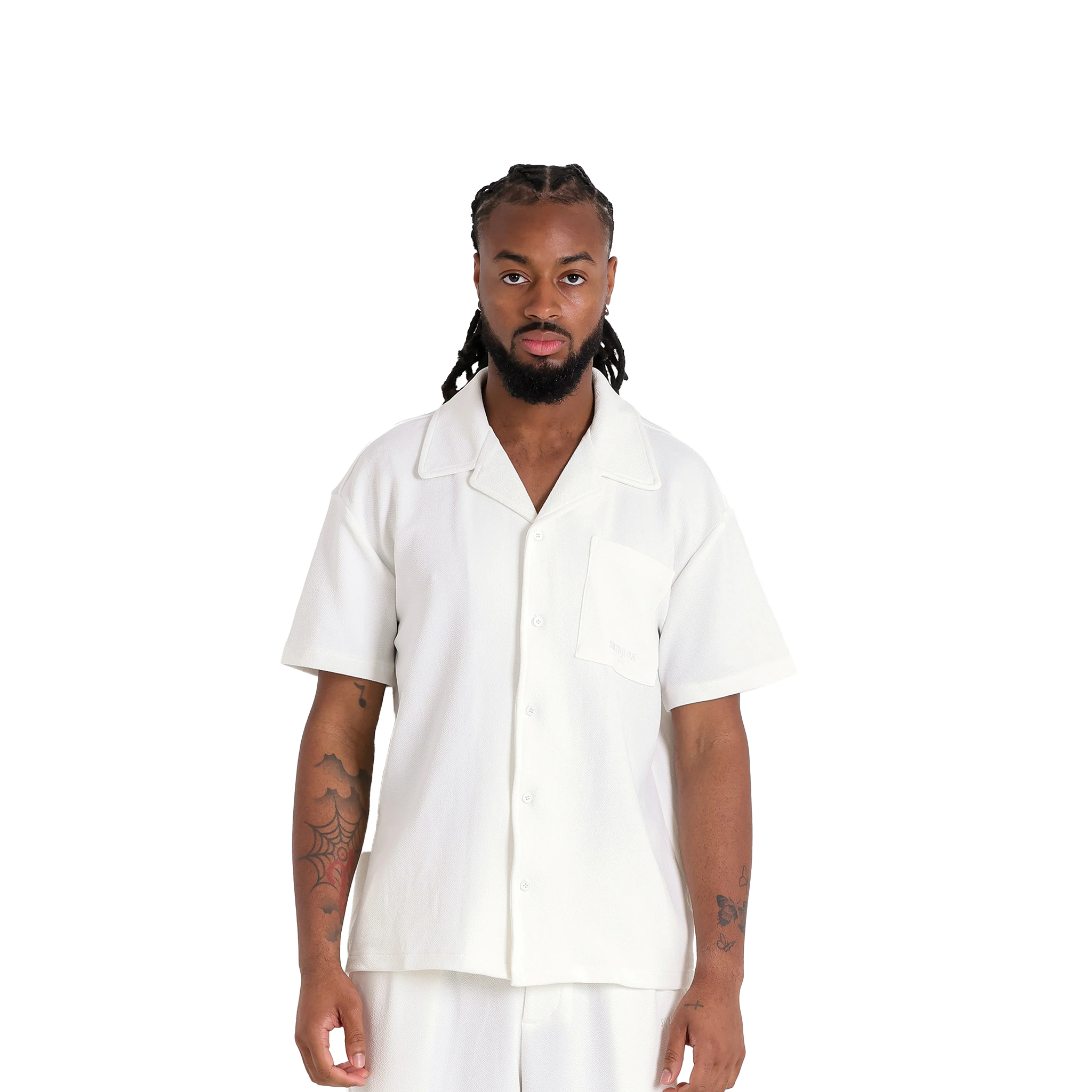 SIXTH JUNE CREPE FABRIC SHIRT WHITE