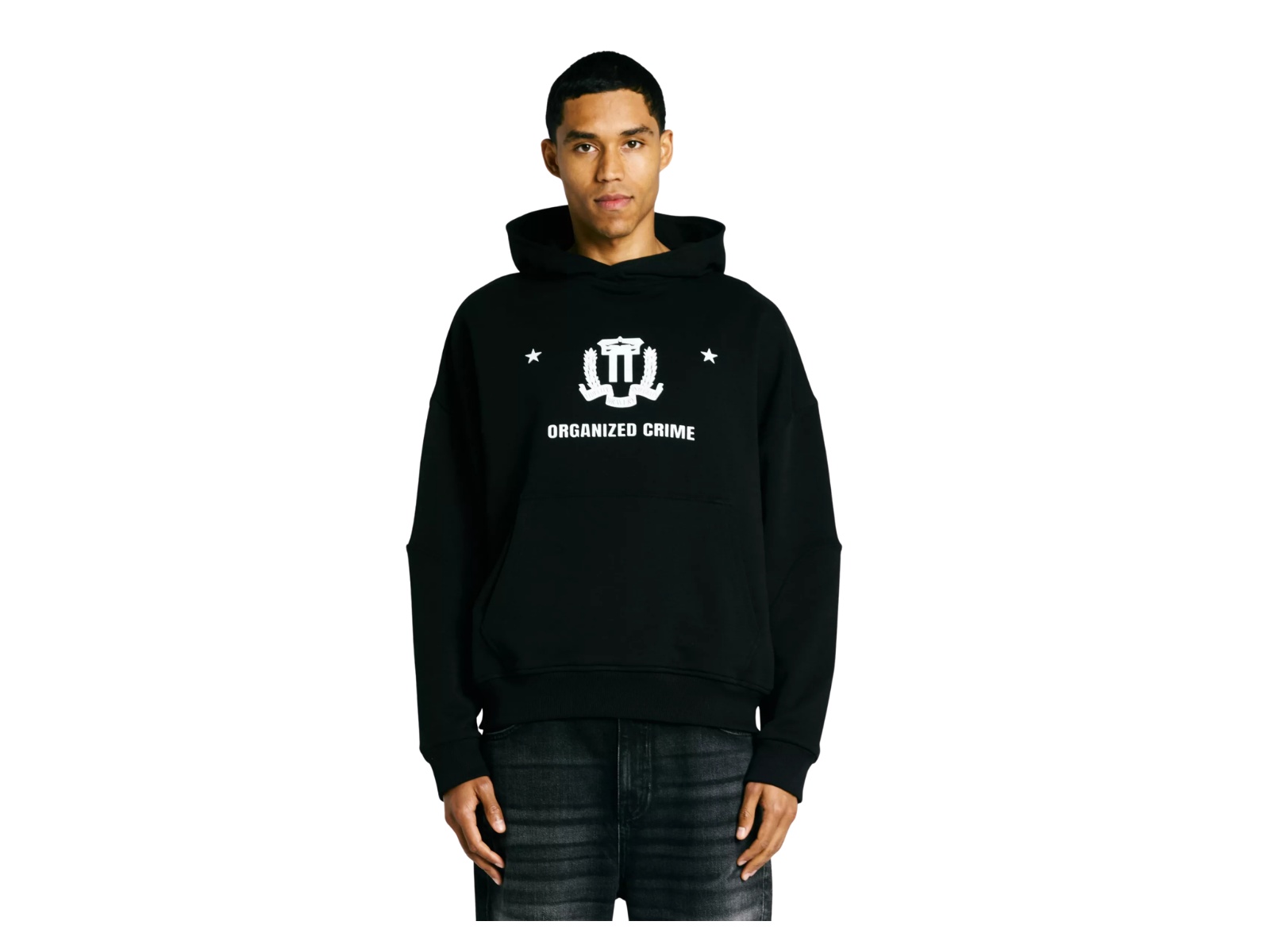 LEVTIC ORGANIZED CRIME HOODIE - BLACK