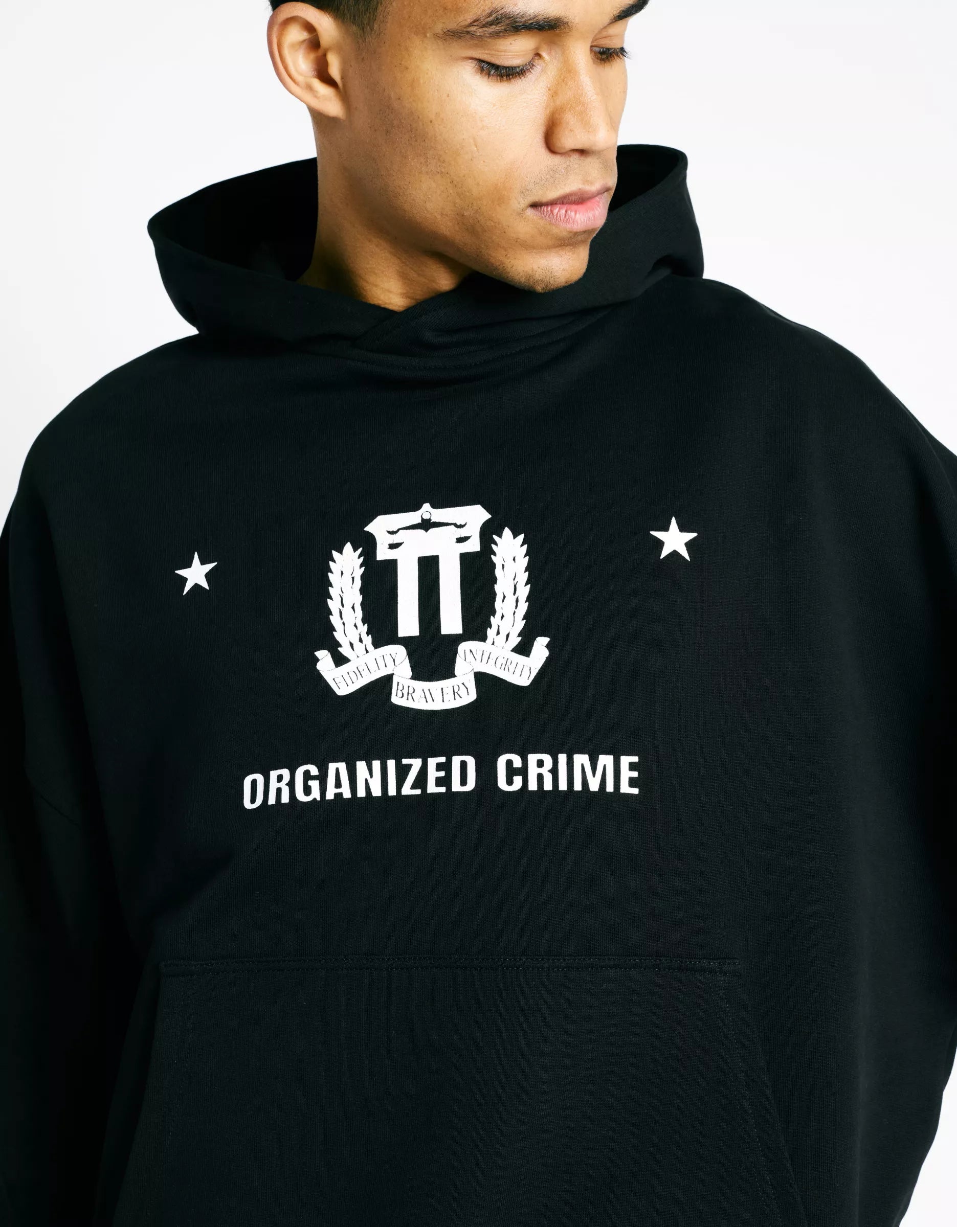 LEVTIC ORGANIZED CRIME HOODIE - BLACK