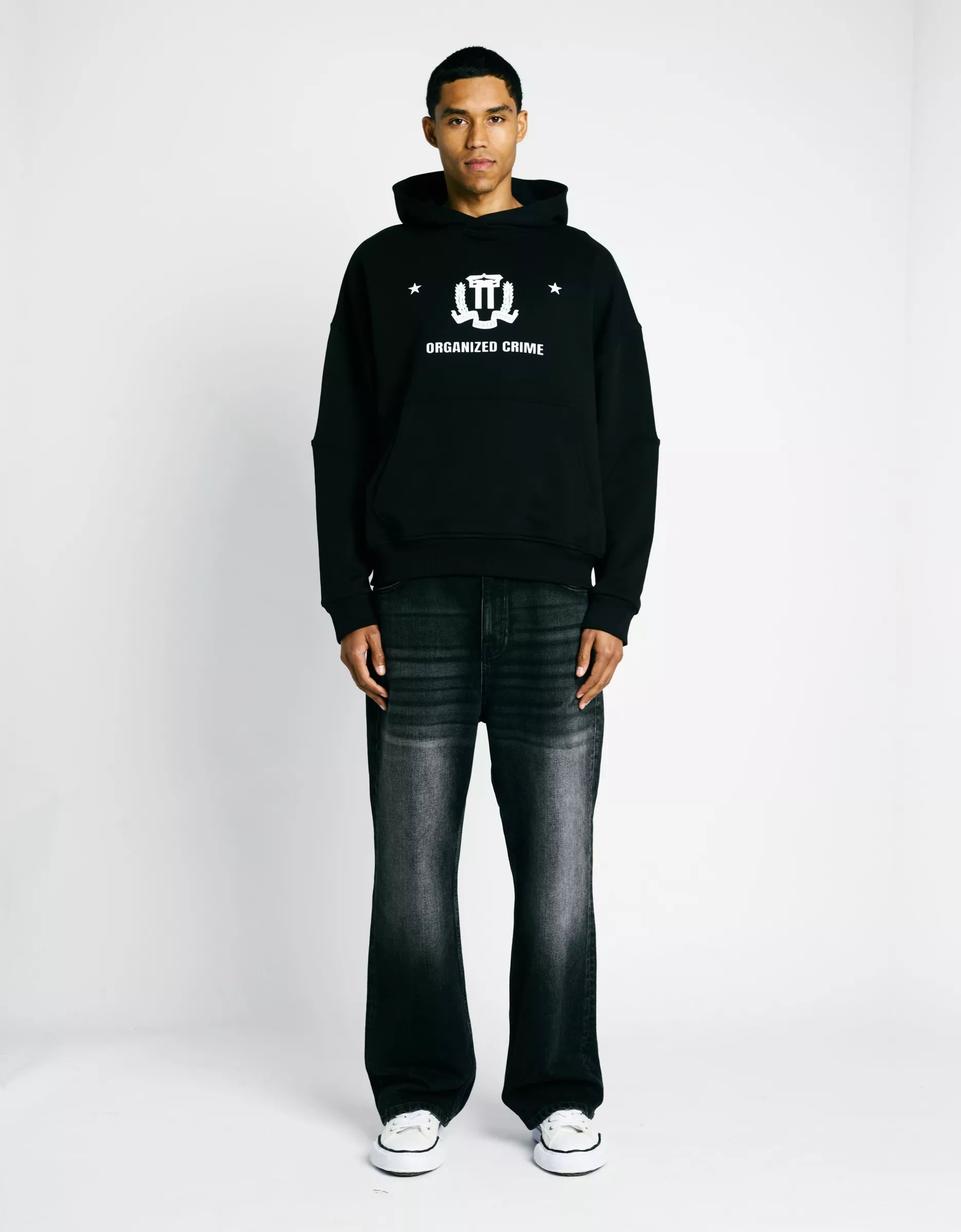 LEVTIC ORGANIZED CRIME HOODIE - BLACK