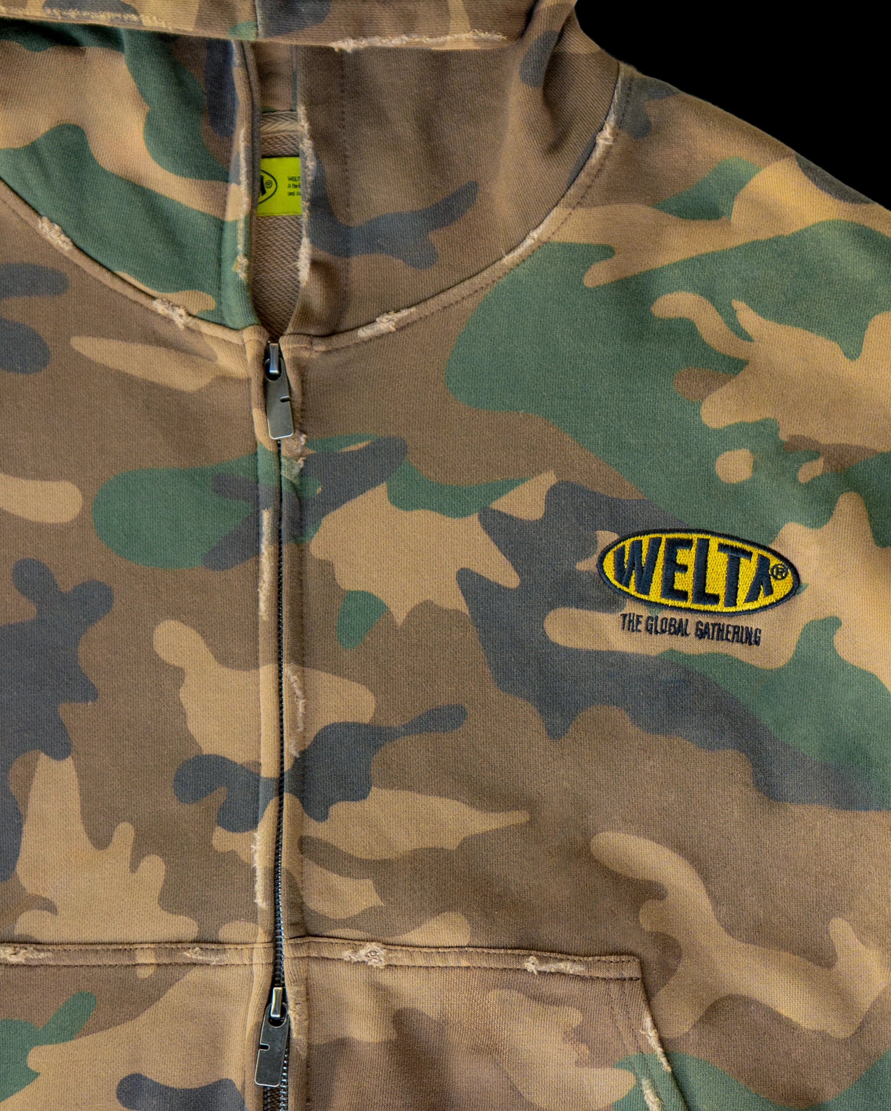 SWEAT À CAPUCHE DOUBLE ZIP CAMOUFLAGE WELTY TRIBE