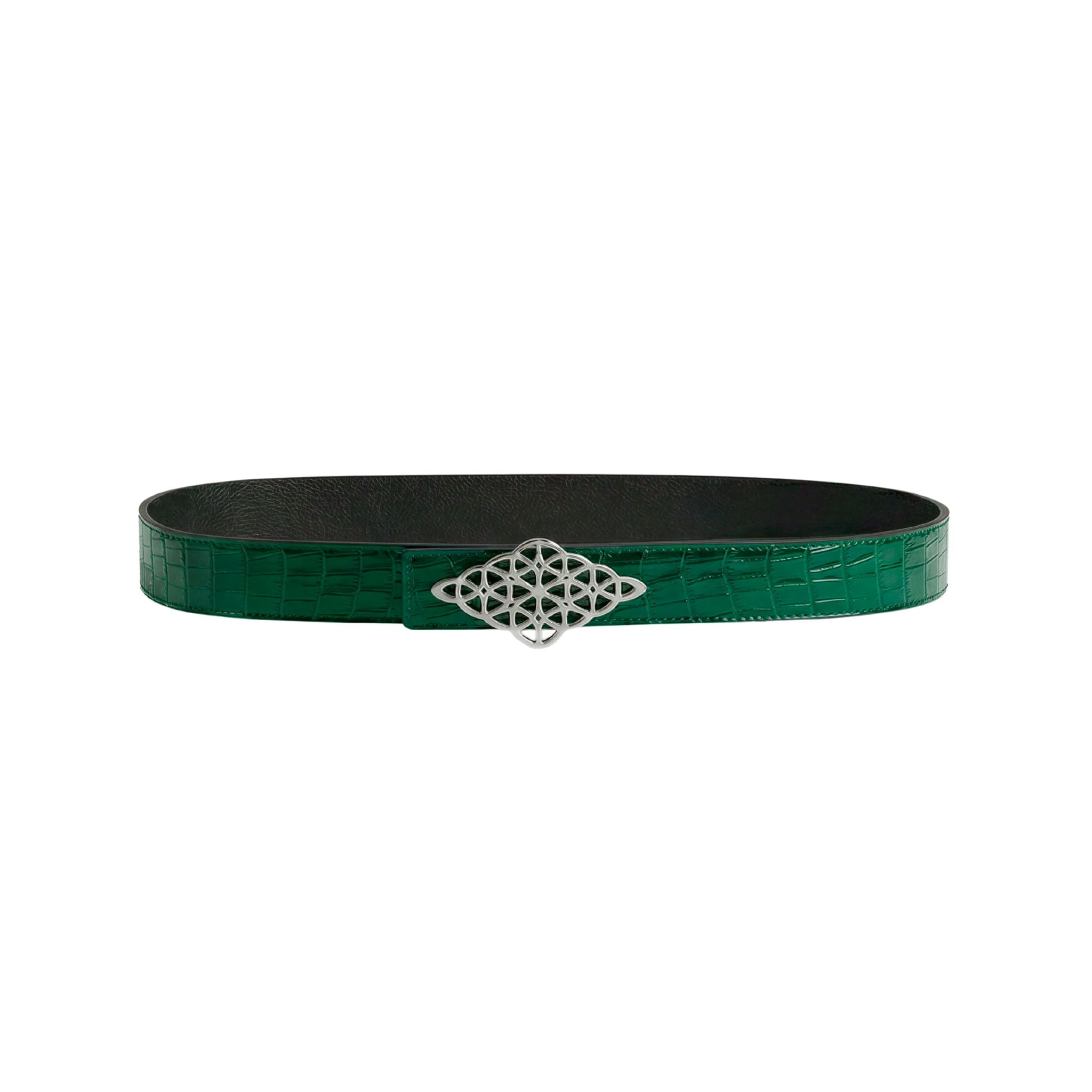 DIVENTION RHOMBUS BELT CROC GREEN