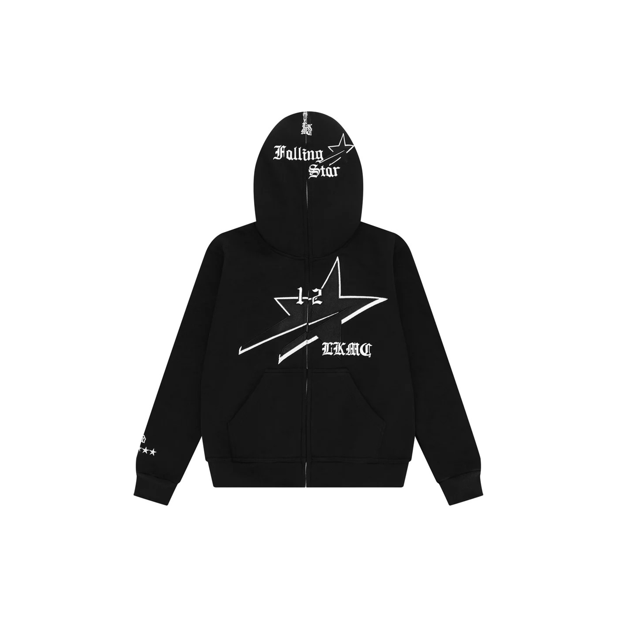 LUKAMACHAIN STARBOY BLACK FULL ZIP HOODIE