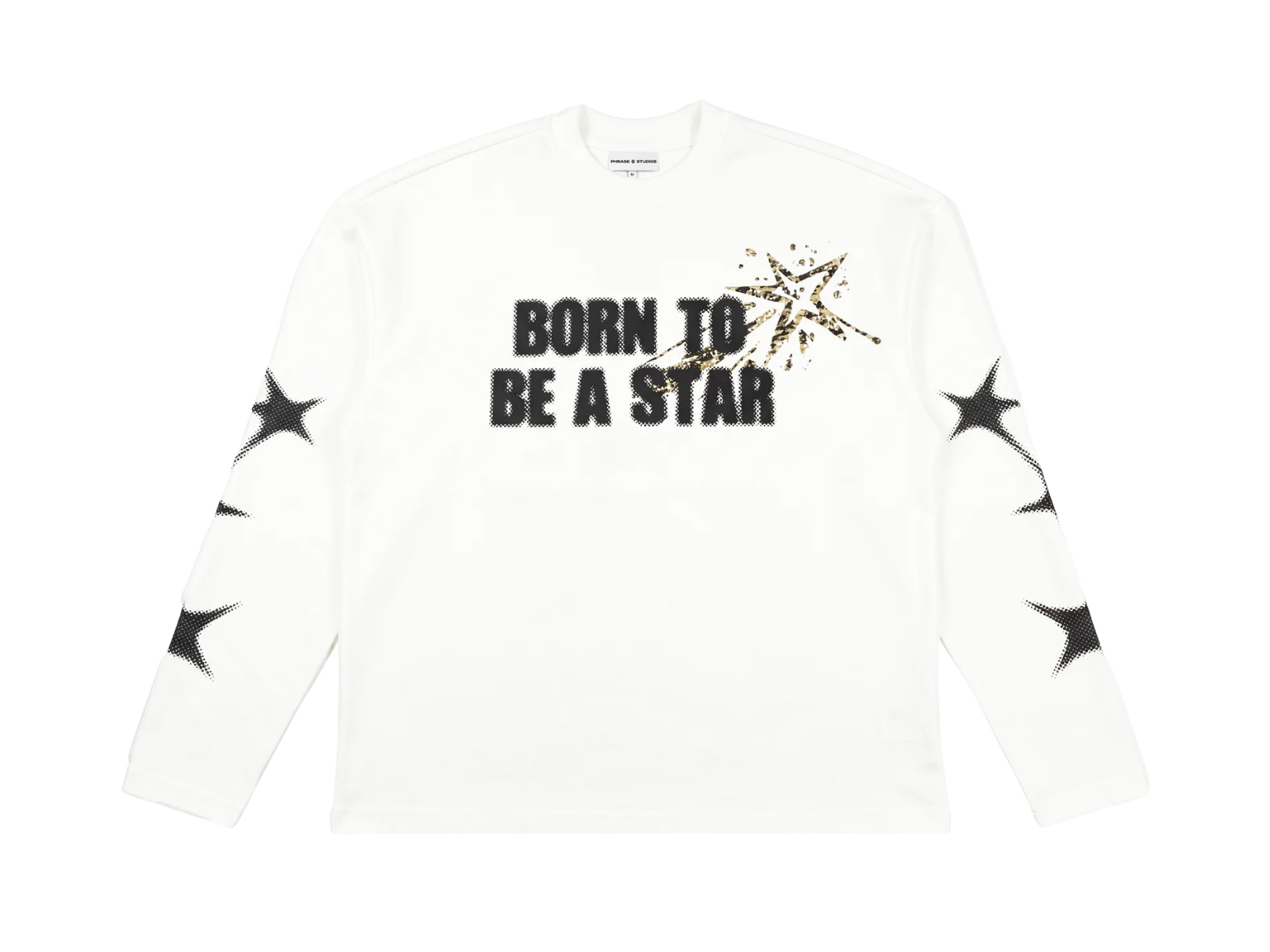 PHRASE STUDIOS BORN TO BE A STAR LONGSLEEVE - WHITE