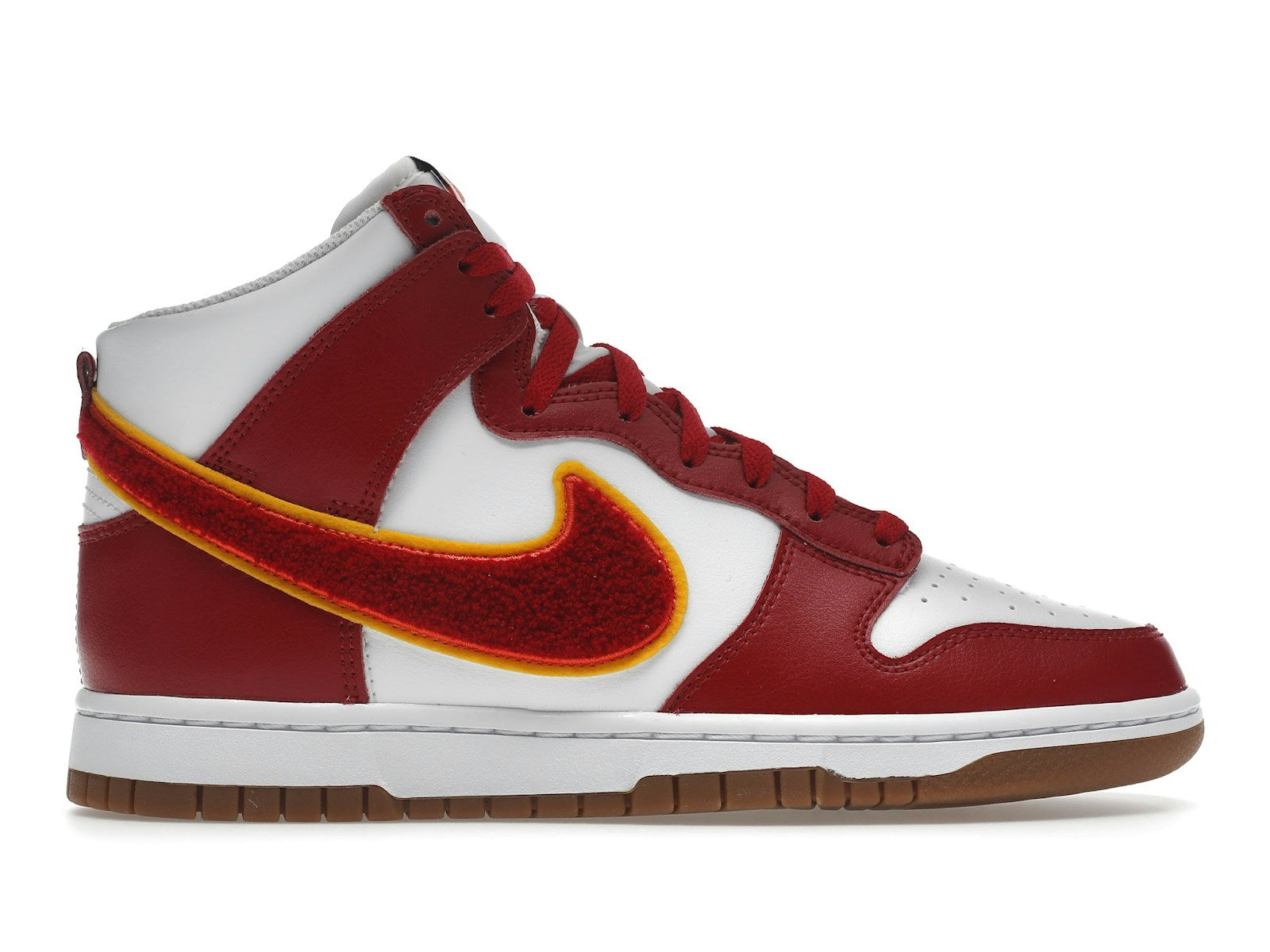Nike-Dunk-High-Chenille-Swoosh-White-Gym-Red - 01