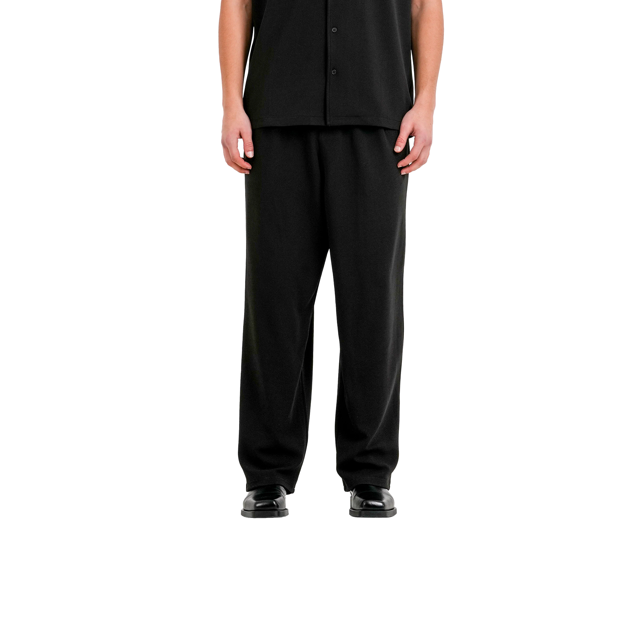 SIXTH JUNE TEXTURED LOGO PANTS BLACK