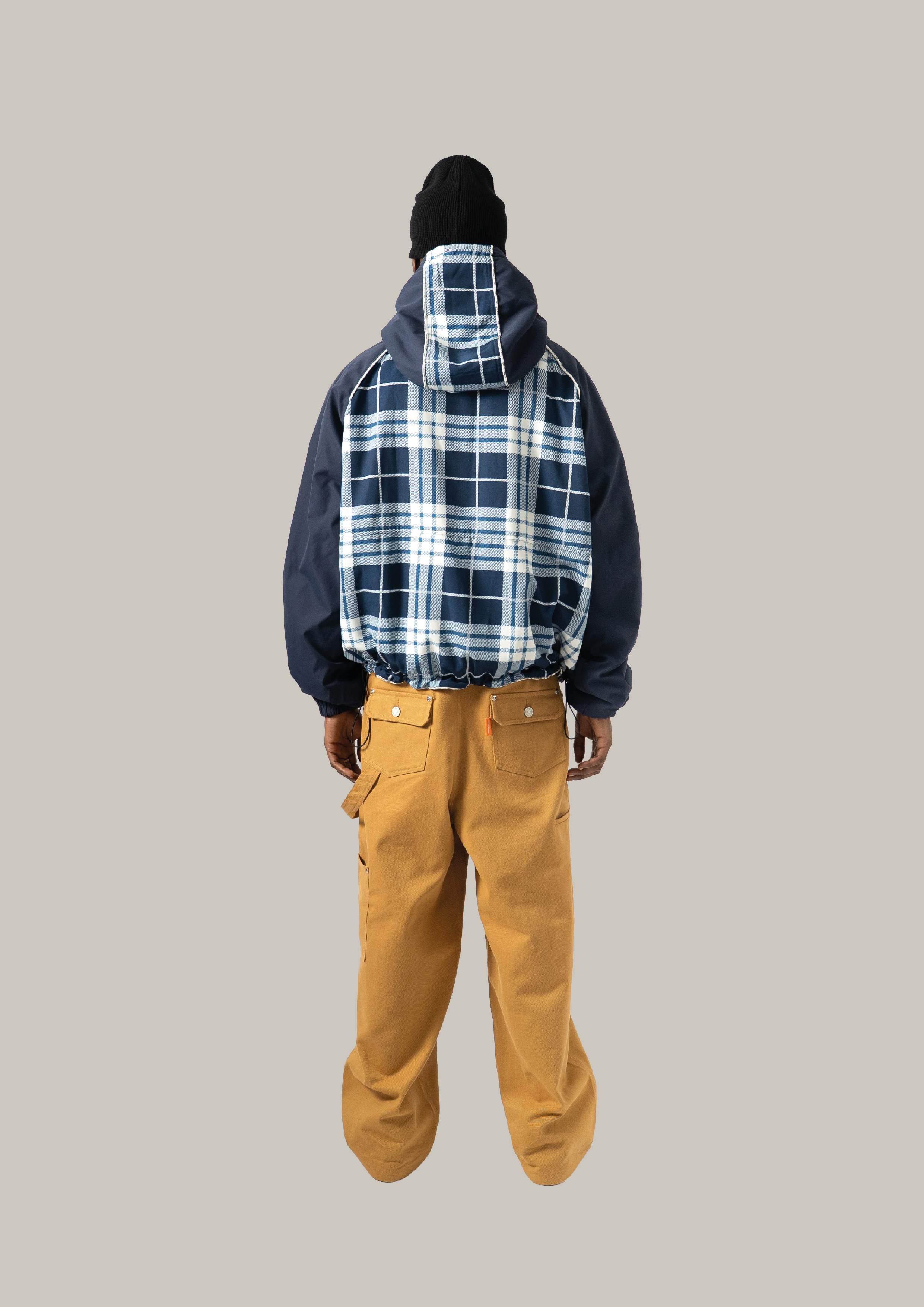 ORELIEN REVERSED PLAID/FLEECE JACKET