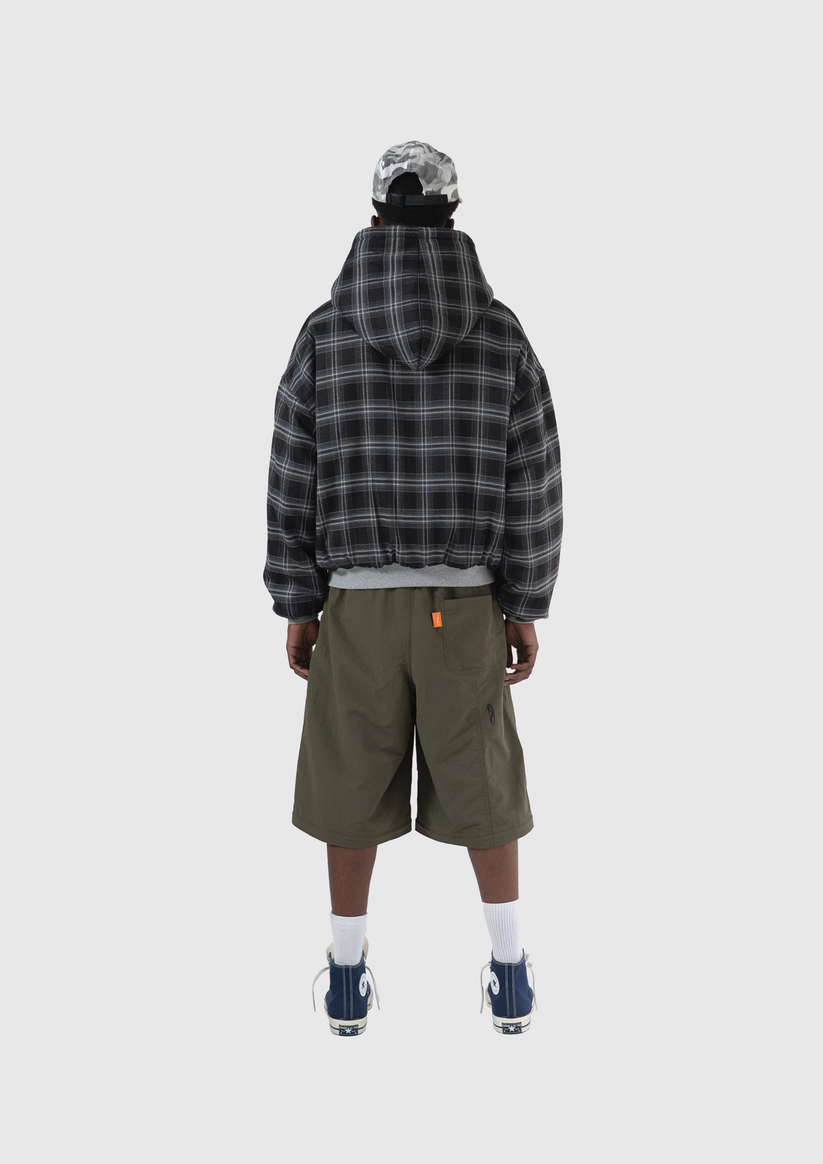 ORELIEN REVERSIBLE QUUILTED/FLANNEL ZIP HOODIE