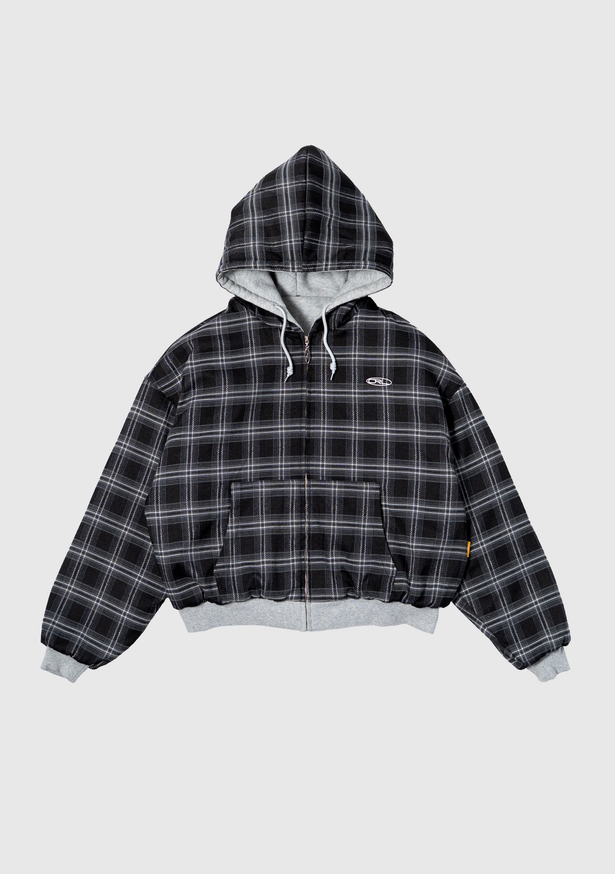 ORELIEN REVERSIBLE QUUILTED/FLANNEL ZIP HOODIE