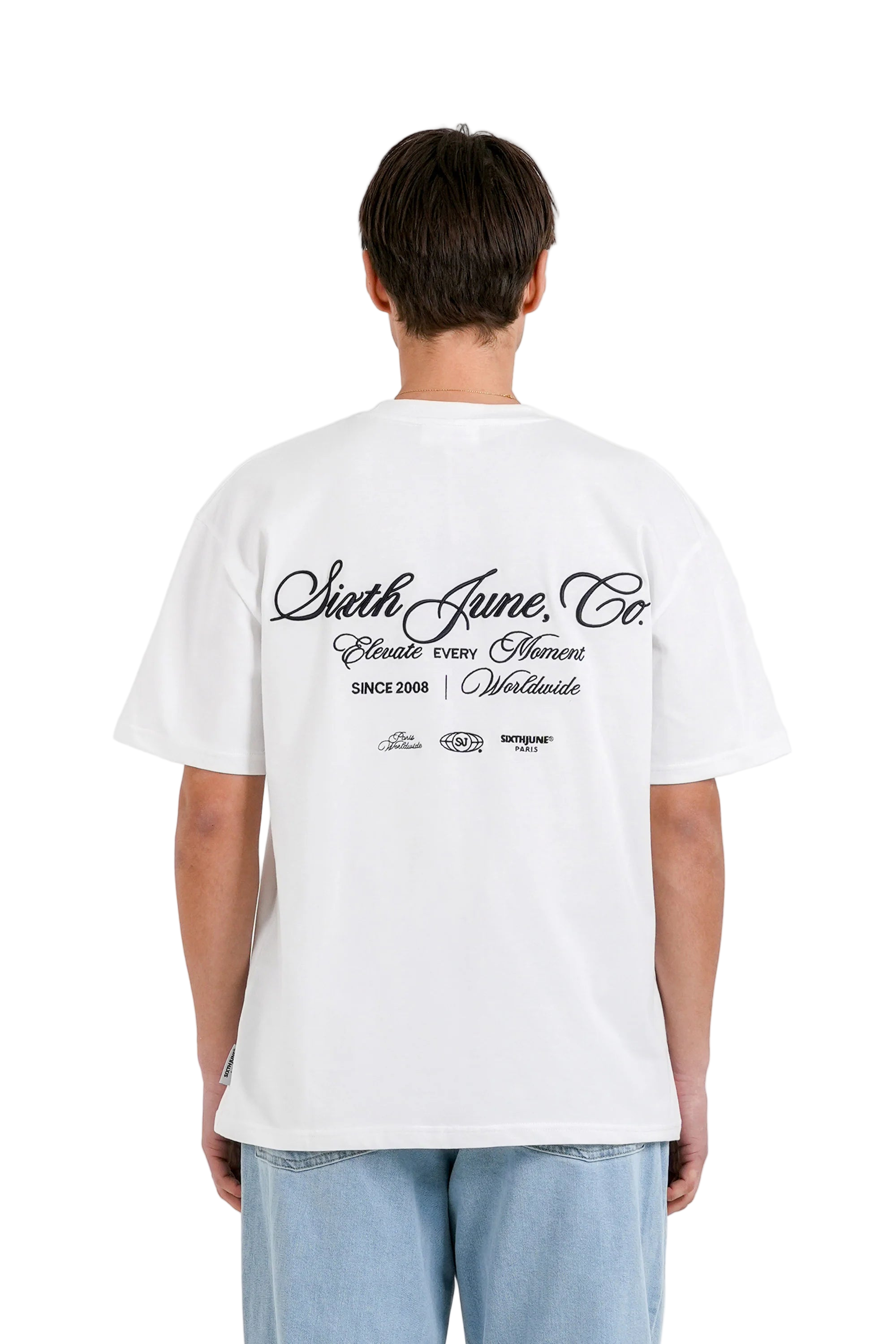 SIXTH JUNE ELEVATE EMBROIDERY S/S T-SHIRT WHITE
