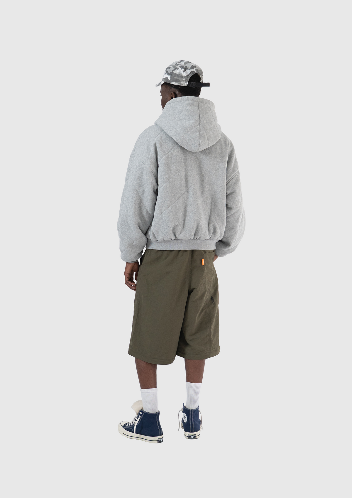 ORELIEN REVERSIBLE QUUILTED/FLANNEL ZIP HOODIE